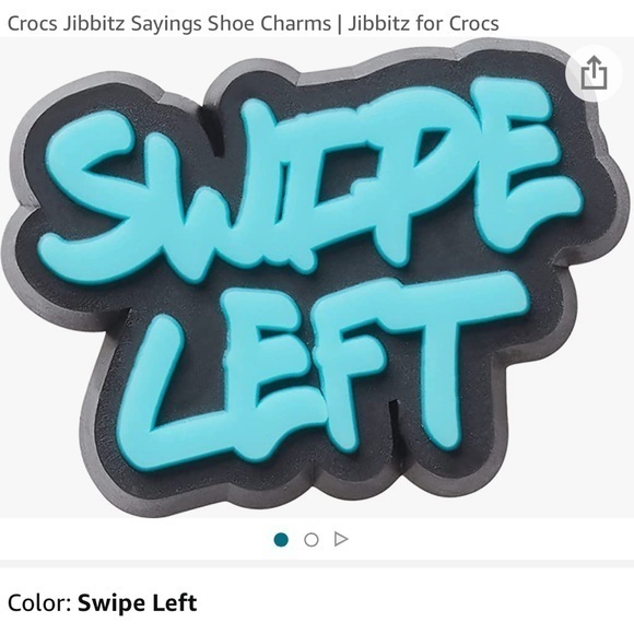 Crocs swipe‎ left jibbitz shoe charm - Picture 1 of 4